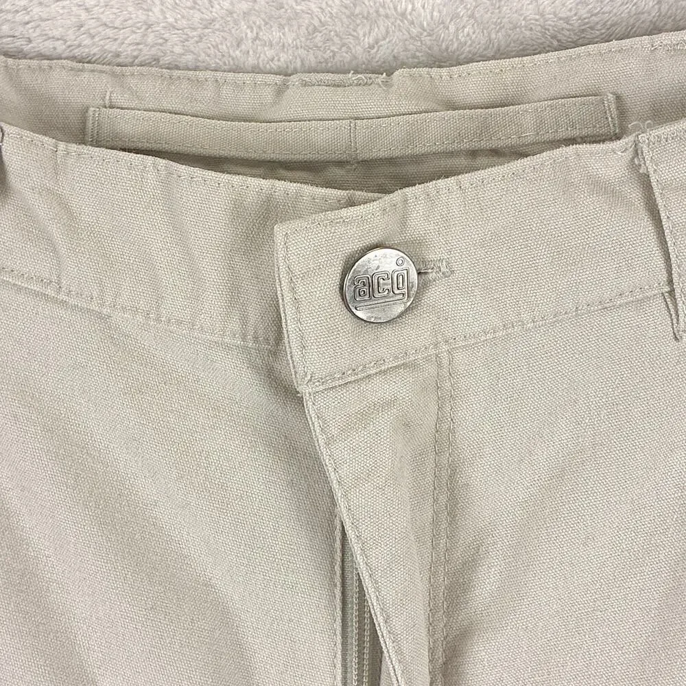 VTG Nike ACG Pants Mens 30 Khaki Double Knee Workwear Utility Hiking Skate Y2K